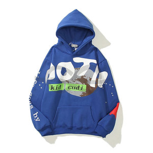 Logo personnalisé Fabricants de vêtements de rue à capuche en coton éponge français lavage à l'acide pull surdimensionné décontracté impression graphique sweats à capuche bouffants - Product Image 1