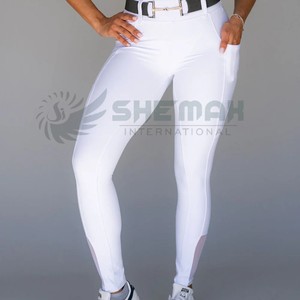 Durable full <b>seat</b> breeches with heavy duty stitching supportive waistband reinforced grip panels and flexible fabric for comfort - Product Image 5