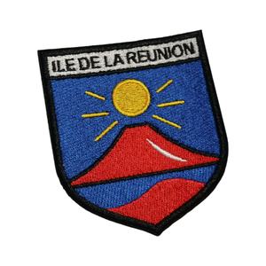 Écussons brodés personnalisés Lo Mahawel avec drapeau de l'île de la Réunion pour sacs à dos et chapeaux, thermocollants, motif cœur pour hommes/femmes - Product Image 3