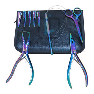 Kit de herramientas de peluquería de alta calidad en Rainbow Multi Color Los mejores accesorios personalizados para extensiones de cabello - Product Image 3