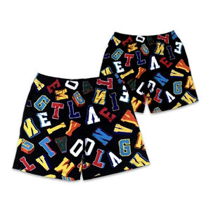 Shorts pour hommes confortables, mi-longueur, imprimés, anti-froissement, en tissu Oxford en polyester élastique, impression numérique, maillot de basket-ball - Product Image 1