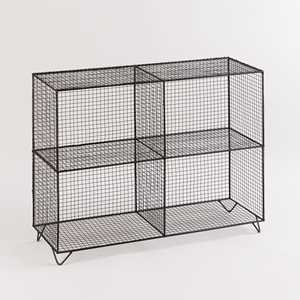 Support de rangement pour la maison en fer noir mat 33x10.5x27 pouces pour l'organisation - Product Image 1