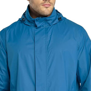 แจ็กเก็ตกันฝนสำหรับผู้ชาย2025สีฟ้าปกตั้งสไตล์สตรีทไฮสตรีทกันน้ำระบายอากาศได้ดีผ้าไนลอนขายดี - Product Image 6