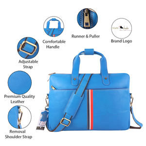 Sac de messager en cuir véritable à des prix abordables avec sac utilitaire multifonctionnel et grande capacité pour ordinateur portable de l'exportateur indien - Product Image 1