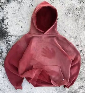 Sweat-shirt à capuche personnalisé, lourd, à manches longues, décontracté, respirant, vintage, délavé au soleil, sans cordon, avec poche, RRI-MH-20 - Product Image 1