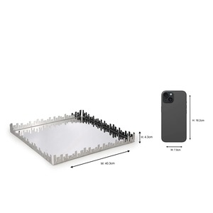 ถาดเสิร์ฟสแตนเลสตกแต่งแบบทันสมัยพร้อมโลโก้แบบเรียบง่ายปรับแต่งขนาดได้ - Product Image 5