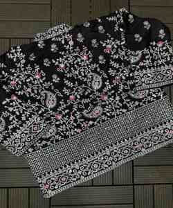 Sari moderne en coton prêt-à-porter multicolore de luxe, travail de séquence, chemisier, koti, ceinture à la taille, tenue de soirée, prix de gros, vêtement ethnique - Product Image 4