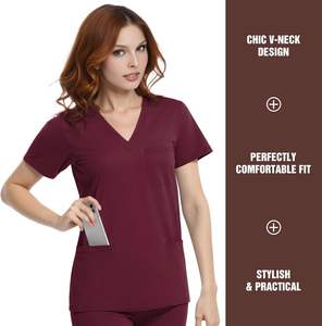 Léger médical gommages uniformes ensembles en gros coton Polyester survêtement pantalon médecins infirmières hôpital gommage costumes 2025 - Product Image 3