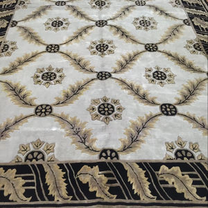 Alfombra de puerta con diseño cuadrado grande de estilo moderno, flecos rectangulares de estilo indonesio, lana, seda, hogar, sala de estar, área de coche de oración - Product Image 1