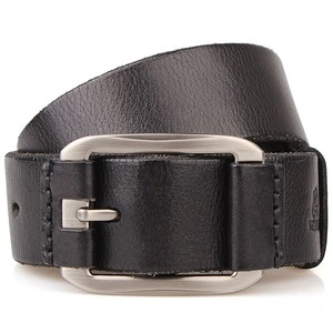 100% véritable ceinture en cuir véritable de vache sans boucle pour boucle automatique Vintage ceinture corps 3.50 cm largeur noir marron - Product Image 1