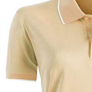 Camisetas Polo de mujer de material de algodón de diseño superior personalizado, transpirables y sostenibles con logotipo personalizado, camisetas polo para mujer - Product Image 2