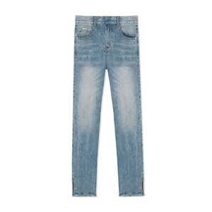 Jean en denim confortable toute la journée pour homme, coupe droite, pour un look décontracté et urbain, jean droit respirant pour homme - Product Image 1