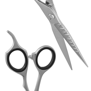 Tijeras de Peluquería Profesionales de Primera Calidad, Diseño Elegante para Diestros, Mango Mediano, Hoja Afilada de Acero Inoxidable para Salón - Product Image 3