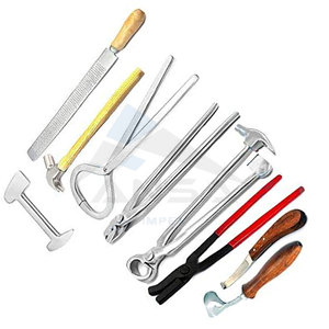 Outil de maréchal-ferrant vétérinaire de qualité professionnelle ensemble de soins de sabot réutilisable comprend tondeuse, pince, râpe extracteur de chaussure toilettage - Product Image 6