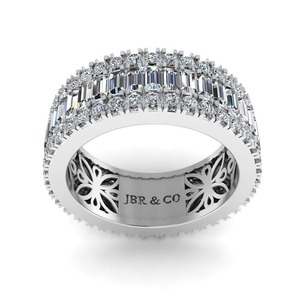 Baguette personnalisée et pavé de diamants ronds Ensemble alliance pour femmes Mode de luxe au prix de gros - Product Image 2