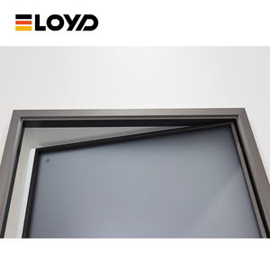 Puerta de cocina exterior moderna Eloyd, Columpio de entrada impermeable con persianas ajustables integradas en estilo de diseño chino de vidrio - Product Image 4