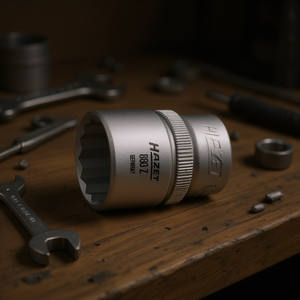 Hazet 3/8'' 12-Point Square <b>Socket</b> with Traction Profile and Knurling - Product Image 3