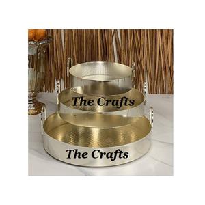 Plateau de service en bois avec poignées en acier inoxydable Plateau de service exclusif de chocolats de qualité aux prix les plus bas - Product Image 3