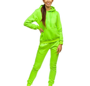 Nuevo y elegante chándal de entrenamiento deportivo de algodón liso para mujer, conjunto de 2 piezas transpirable para deportes de invierno, venta al por mayor disponible - Product Image 1