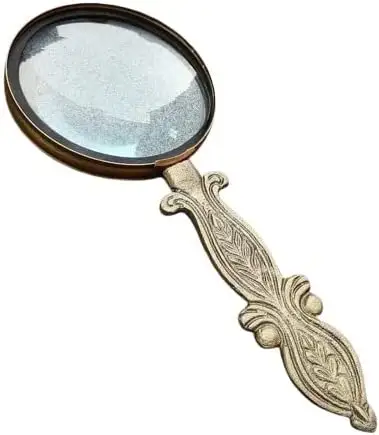 Floral Brass Handle Royal Magnifying Glass for Reading and Hand Study Magnifier Glass Map Reader Gift Item