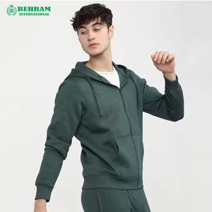 Men's Winter Zip Hoodies High Quality 100% Cotton <b>Sweatshirts</b> Solid Color Thick <b>Plain</b> Dyed Classics Comfortable Breathable Quick - Product Image 1
