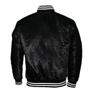 Chaqueta de satén de béisbol bordada personalizada para hombre 100% poliéster bombardero de béisbol de satén personalizada chaquetas universitarias Letterman - Product Image 5