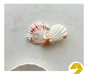 Seashell hair clip cute summer style hair clip for girls handmade beach look with crab claw design and bulk discount <b>offer</b> - Product Image 4