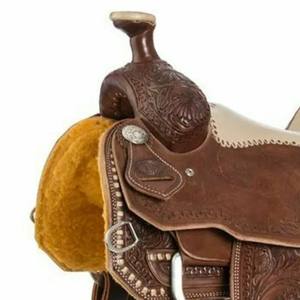 Western Leather Barrel Racing Horse Saddle Tack Set Disponible Plusieurs couleurs et tailles DESIGN OUTIL À LA MAIN CLASSIQUE - Product Image 4