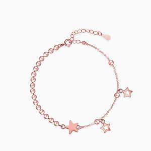 Elegante pulsera con abalorio de Estrella de oro rosa, joyería de moda para mujer, accesorio ajustable, diseño elegante, regalo para boda, cumpleaños - Product Image 2