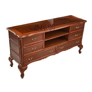 ตู้วางทีวีไม้คลาสสิกพร้อมลิ้นชักและช่องเก็บของหลายช่อง - Product Image 4