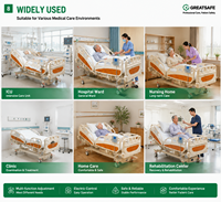 Cama de Hospital Ajustable de 5 Funciones para Pacientes, Cama de Hospital Eléctrica, Cama Médica Eléctrica
