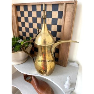 Unique Style Modern Indian Metal Stainless Steel Made Eco-Friendly Coffee Pot Dallah Engraving Design <b>Silver</b> Finish Home Hotel - Product Image 2