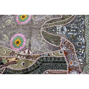 Indian Bohemian Embroidered Tapestry Brown Mandala <b>Wall</b> Hanging for Outdoor Office Halloween Christmas <b>Decor</b> Abstract <b>Wall</b> <b>Decor</b> - Product Image 3