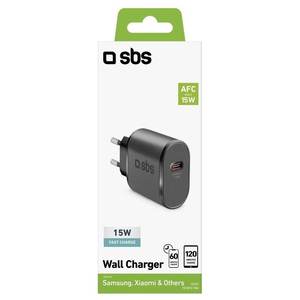 Chargeur mural rapide adaptatif USB Type-C 15W Cavo Caricabatterie TETRTC15W Noir Chargeur et adaptateur - Product Image 2