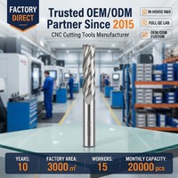 Fraise carrée en carbure de 1 à 25mm, fraise à compression plate à 2/3/4 lames, acier à grande vitesse ODM personnalisable revêtu d'étain, OEM
