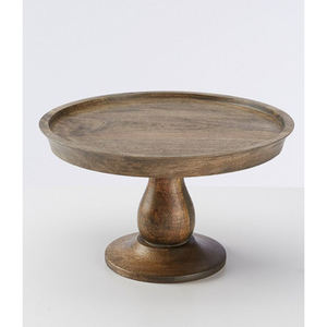Soporte de pastel de madera hecho a mano de primera calidad Diseño de pedestal Soporte de exhibición de madera de tendencia para fiesta de cumpleaños Hotel Restaurante - Product Image 2