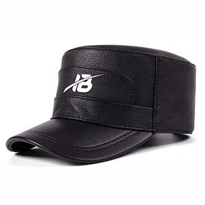 Gorras de Béisbol Planas de Cuero Genuino para Hombre, Primavera/Invierno, Color Negro y Marrón, Talla Personalizada de 54-62 cm, Gorra de Golf con Cierre a Presión - Product Image 6