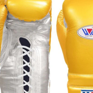 Gants de boxe à lacets Winning en cuir premium or et argent, gants de boxe professionnels pour l'entraînement et les combats, 8oz 10oz 12oz 14oz - Product Image 6