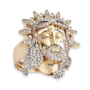 แหวนหมั้นเพชรโมอิสชุบเคลือบสีเหลืองทองสำหรับผู้ชาย925สเตอริงเงิน VVS ฮิปฮอป5.00Ct - Product Image 1