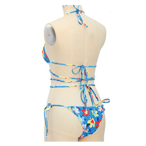 Wholesale Hot Girls Sexy Animal Print Backless Triangle Bra Chest <b>String</b> <b>Bikini</b> <b>Set</b> Quick Dry Breathable Women Stylish Swimwear - Product Image 3