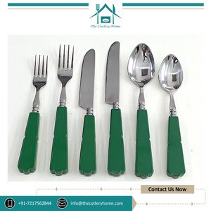 2024 nouvelle arrivée en Stock de la dernière conception de luxe durable en acier inoxydable cuillère couteau et fourchette poignée en résine ensemble de couverts - Product Image 2