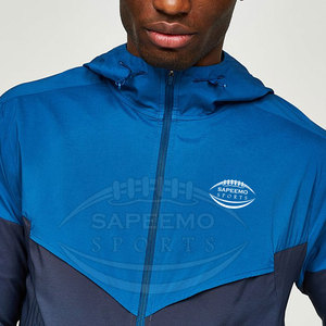 Chaqueta Cortavientos Premium para Hombre, Diseño Tejido para Invierno, Cuello Alto, Logotipo Frontal, Ligera, Resistente al Viento, con Capucha, para Correr y Entrenar al Aire Libre - Product Image 6