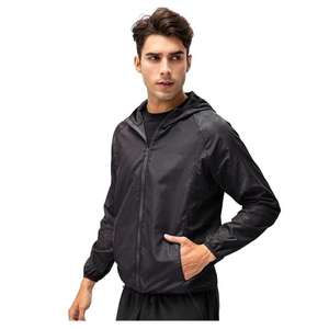 Veste d'entraînement coupe-vent légère randonnée Camping coupe-vent doux réfléchissant imperméable coupe-vent veste de course - Product Image 4