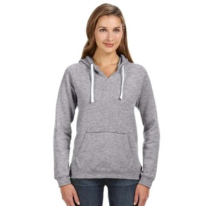 Sweat-shirt à capuche ample en molleton 100 % coton écologique noir de haute qualité pour femme, à manches longues - Product Image 4