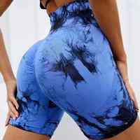 Shorts de sport sans couture pour femmes 2025, tie-dye, taille haute, leggings de sport avec effet push-up, design camouflage, nouveaux leggings de yoga