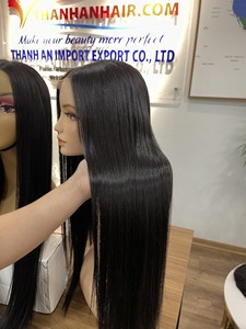 Vente en Gros Extensions de Cheveux Humains Raides Os Cheveux Humains Vierges Vietnamiens HD Lace Frontal Closure Bone Straight Perruque - Product Image 4