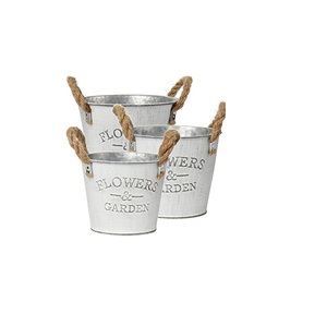 Maceta de hierro de Metal grande galvanizada, jarrón hecho a mano, diseño de flores, venta a precio asequible para decoración de jardín - Product Image 6