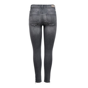 High Ladies Skinny Mid-Waist Jeans Último diseño Denim Grey Bottom Zipper Stretch Pencil Denim Pants High Pockets Made Cotton - Product Image 4