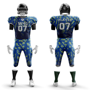 Uniformes de football américain personnalisés de qualité supérieure, respirants, antibactériens, à séchage rapide, ensemble de maillots, taille plus, manches courtes - Product Image 3