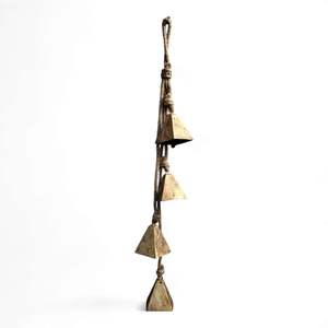 Carillon à vent Mango Gifts 4 clochettes 72 cm, décoration suspendue de style japonais, ornement de jardin intérieur en bronze et aluminium, petit MOQ, cadeau commémoratif - Product Image 1